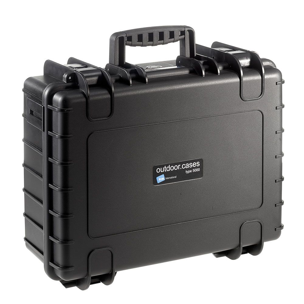 B&W Outdoor-Koffer Typ 5000 Schaumstoff Schwarz