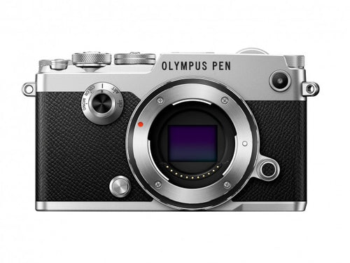 Olympus PEN-F zilver + 14-42mm Pancake EZ zwart
