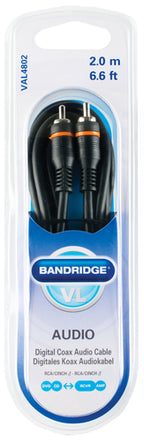 Bandridge Digital Koax Audio Kabel, 2,0 m
