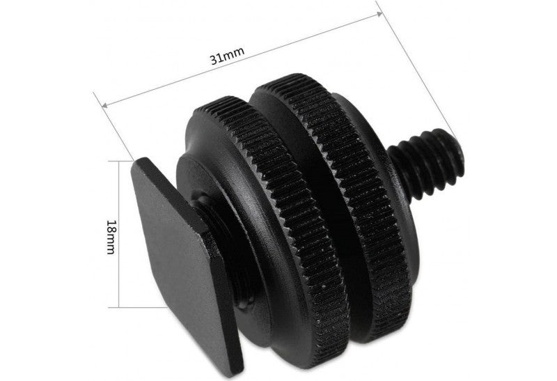 SmallRig 1631 Zubehörschuhadapter mit 3/8" auf 1/4" Gewinde 2 Stk.