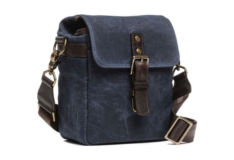 ONA Bond Street Waxed Canvas Bag Oxford Blue