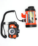 Nikon Nikonos V + Nikkor 35mm F/2.5 oranje onderwater camera + SB-103 flitser SN:3109184 geen garoccasion