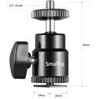 SmallRig 1/4 "Camera Hot shoe Mount with Additional 1/4" Screw (2pcs Pack) 2059