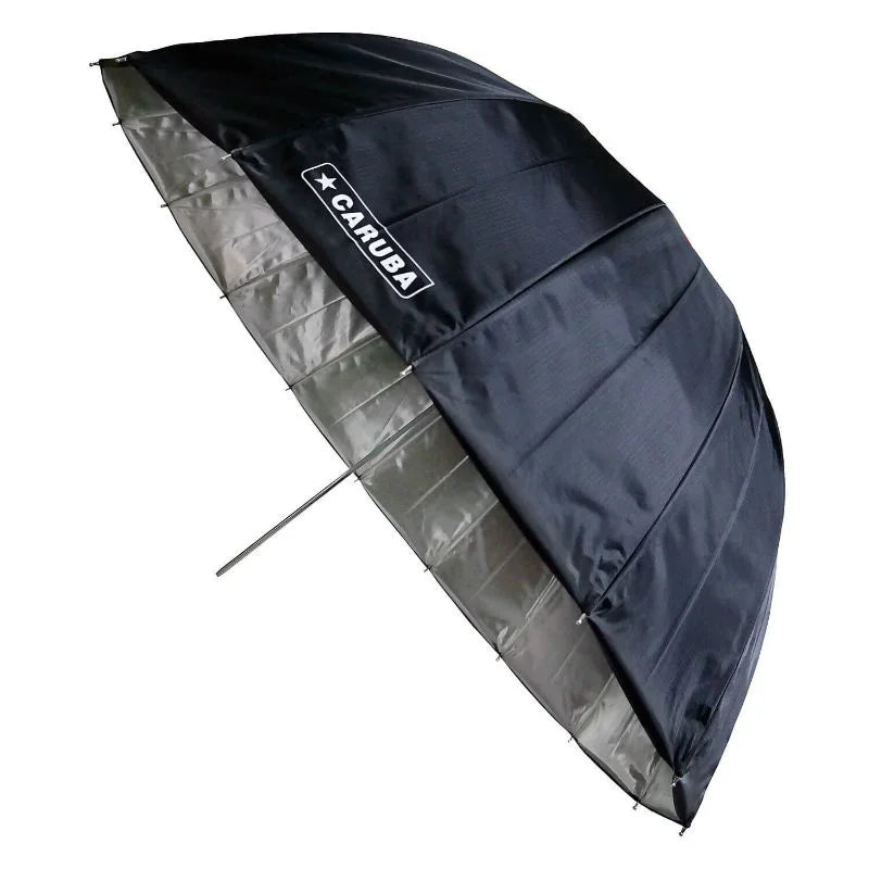 Caruba Deep Umbrella Silver/Black 85 cm
