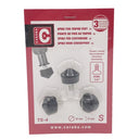 Caruba 1/4" Tripod Spike Rubber / 22mm (3 pieces)