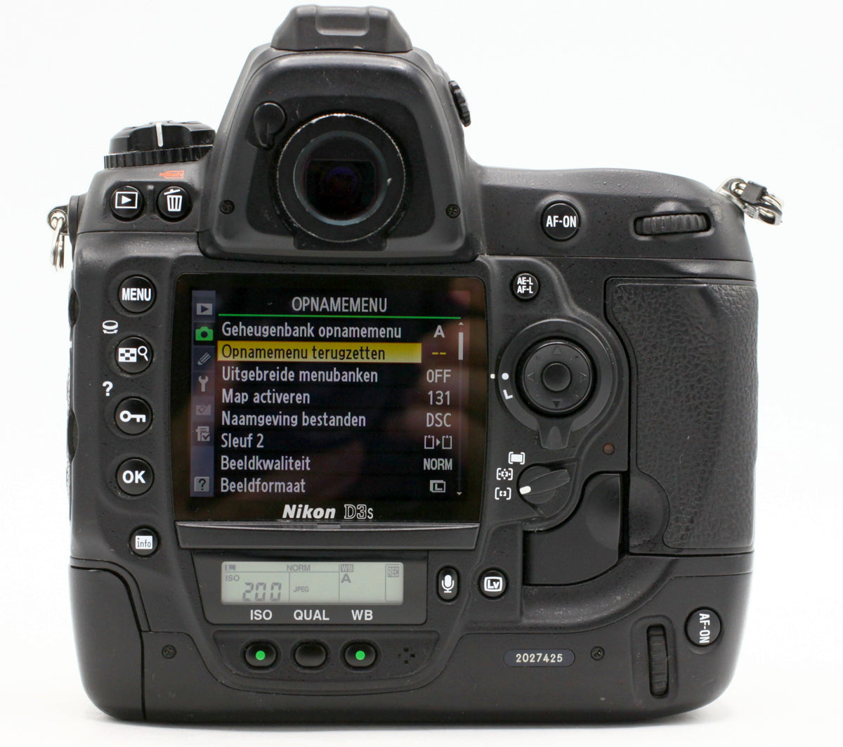 Nikon D3s body SN:2027425  occaison