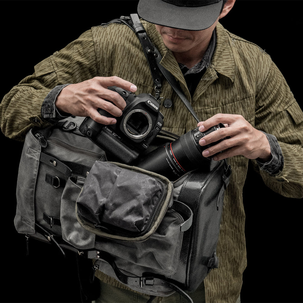 Wotancraft Commander Rucksack Vintage Grau