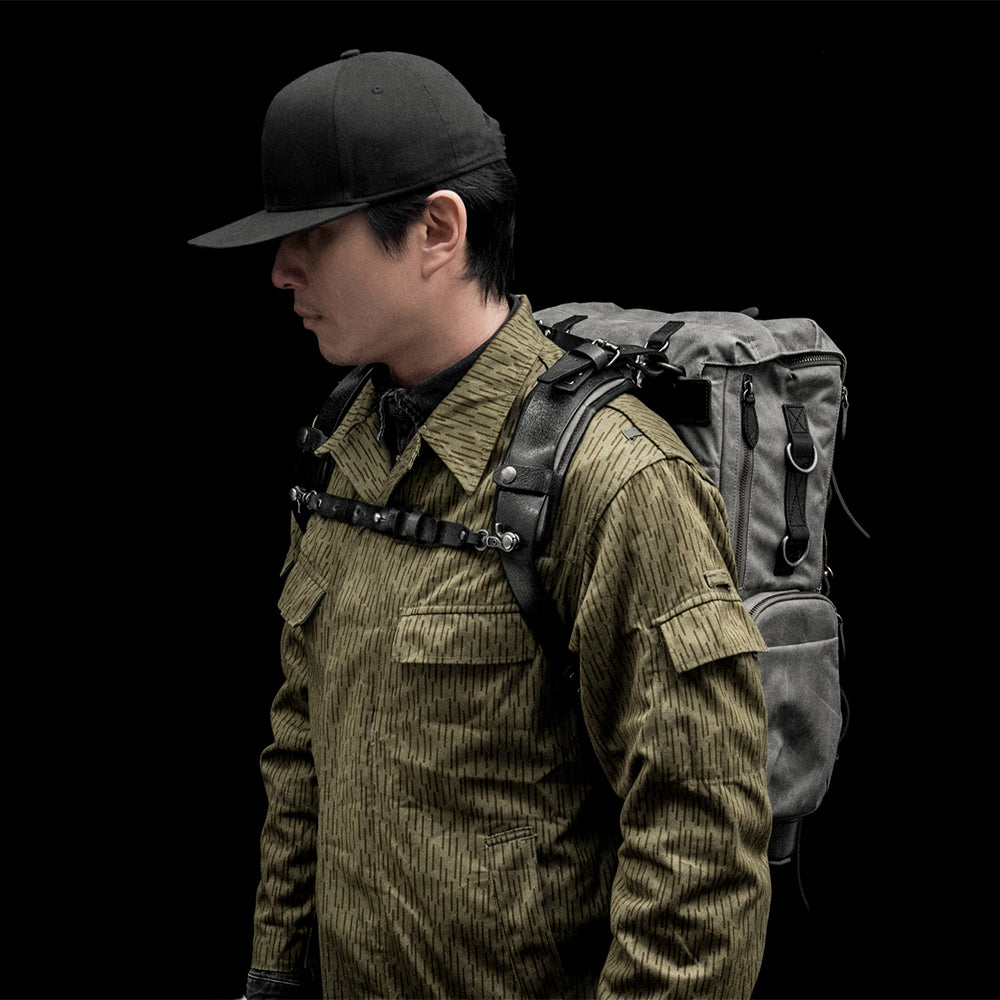 Wotancraft Commander Rucksack Vintage Grau
