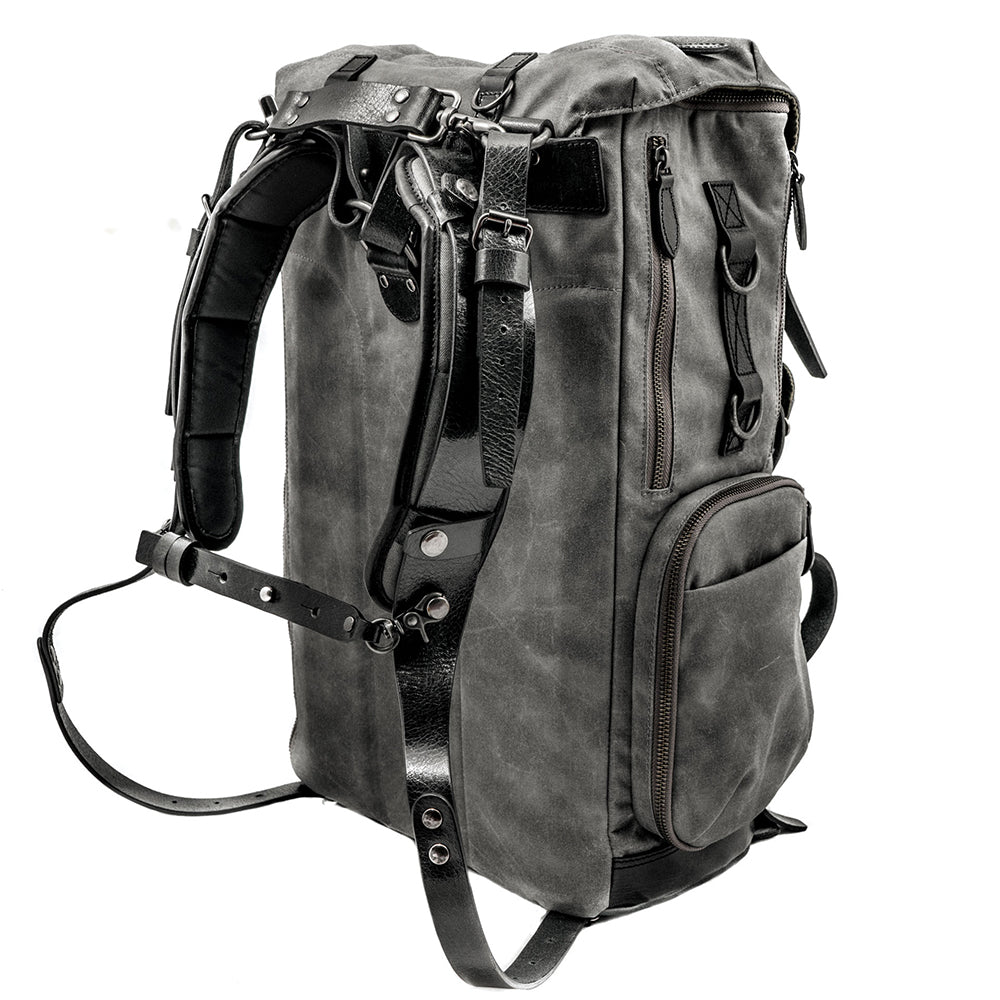 Wotancraft Commander Rucksack Vintage Grau