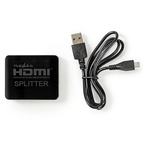 Nedis 2 Anschlüsse HDMI Splitter Schwarz