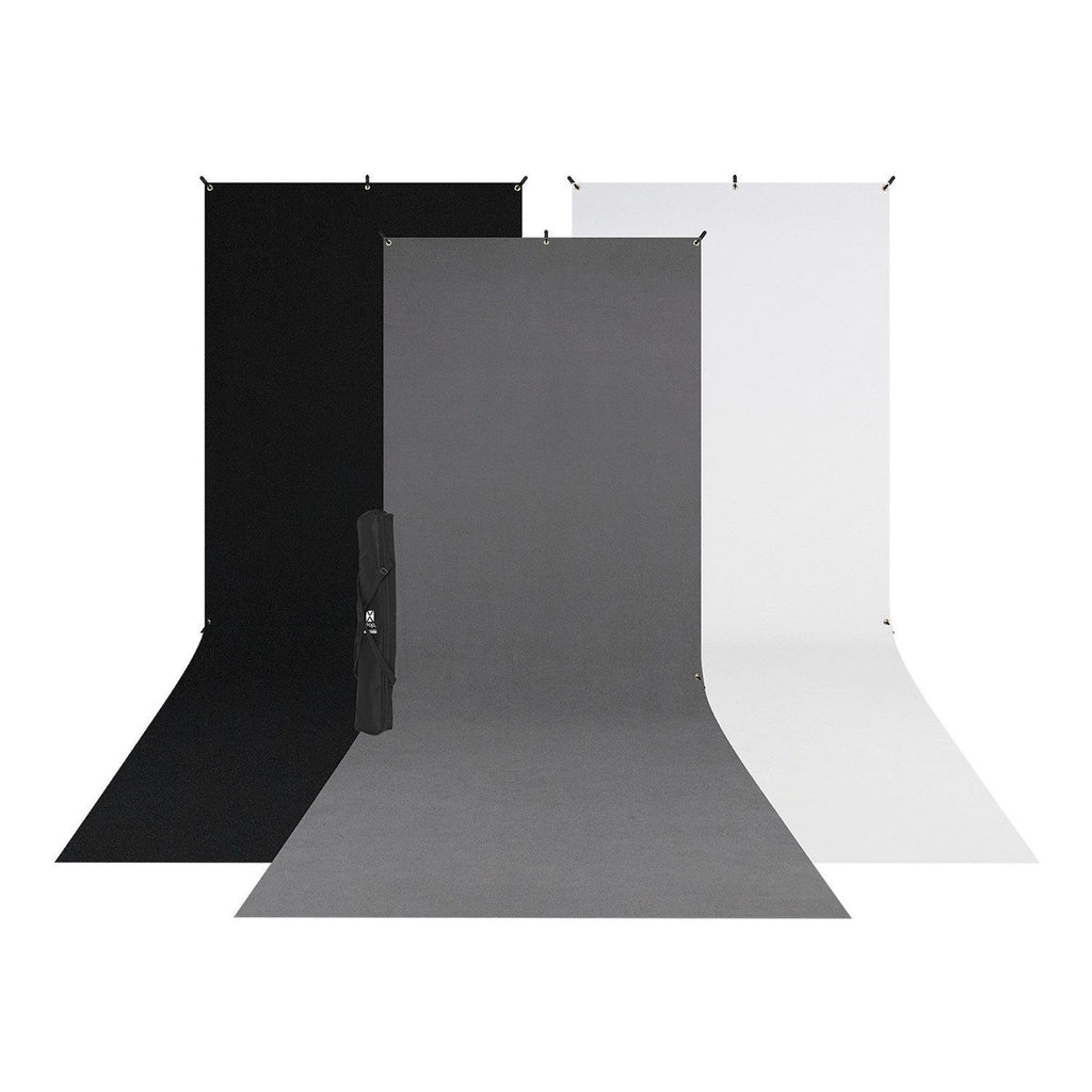 Westcott X-Drop 3-Pack Sweep Backdrop Kit (5' x 12')