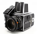 Occ- Hasselblad 503CW body + CFE 80mm F/2.8 Carl Zeiss Planar + A12 filmmagazijn 120 6x6 + Waist Level Finder en CW Winder SN:19SV31582, 8900382, RT332779 12 mnd gar