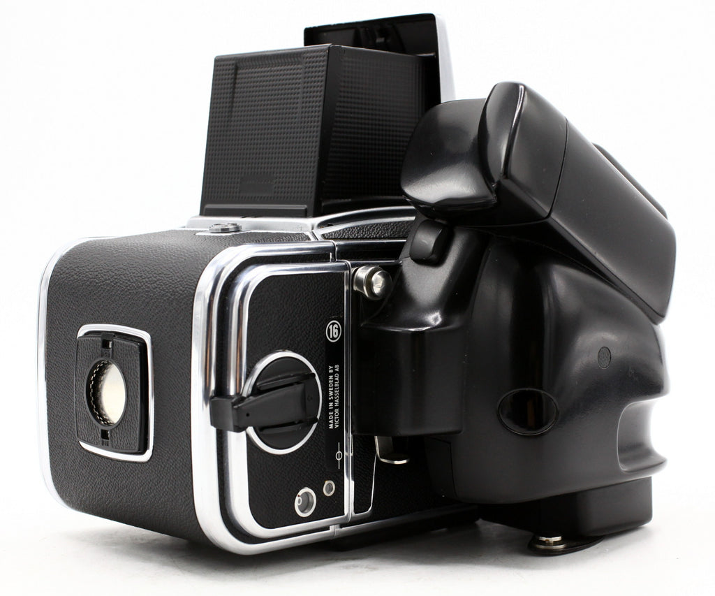 Occ- Hasselblad 503CW body + CFE 80mm F/2.8 Carl Zeiss Planar + A12 filmmagazijn 120 6x6 + Waist Level Finder en CW Winder SN:19SV31582, 8900382, RT332779 12 mnd gar