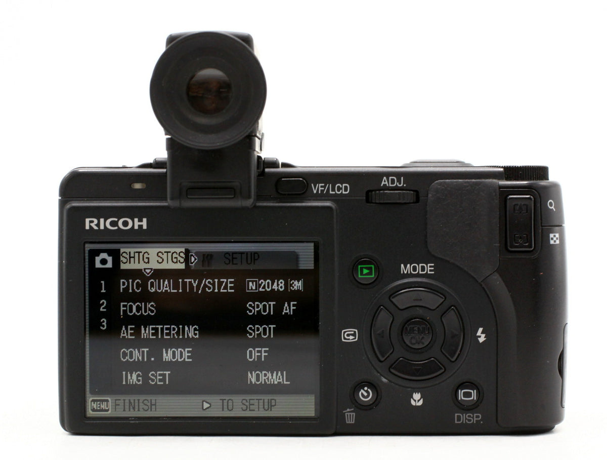Occ- Ricoh Caplio GX100 + VF-1 viewfinder SN:14100640 12 mnd gar (7)