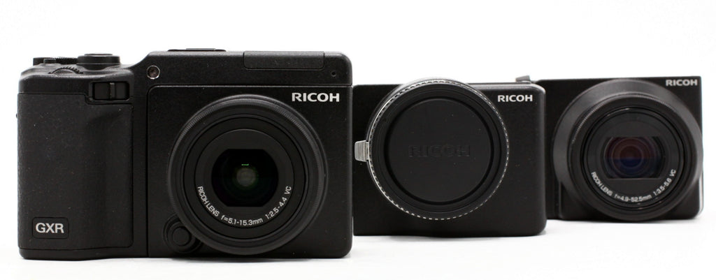 Occ- Ricoh GXR body + GXR A12 M-mount adapter + lens S10 (24-72mm) + lens P10 (28-300) en zoeker (VF-2) SN:WD18100799, XD04101125, WF03103737, WL04102321, WH00100261 12 mnd gar (8)