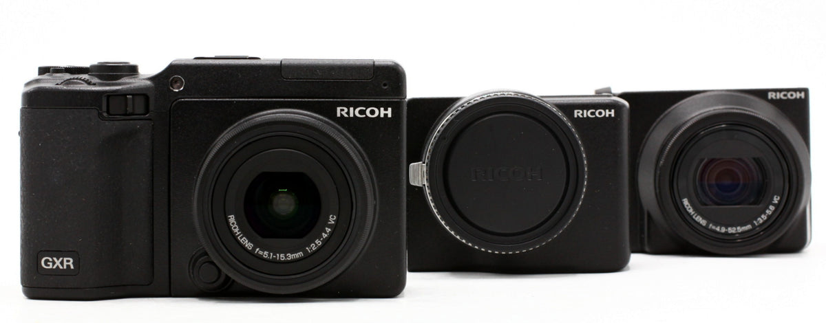 Occ- Ricoh GXR body + GXR A12 M-mount adapter + lens S10 (24-72mm) + lens P10 (28-300) en zoeker (VF-2) SN:WD18100799, XD04101125, WF03103737, WL04102321, WH00100261 12 mnd gar (8)