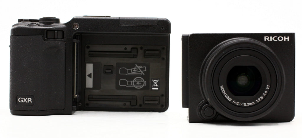 Occ- Ricoh GXR body + GXR A12 M-mount adapter + lens S10 (24-72mm) + lens P10 (28-300) en zoeker (VF-2) SN:WD18100799, XD04101125, WF03103737, WL04102321, WH00100261 12 mnd gar (8)