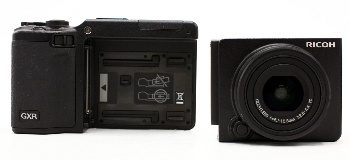 Occ- Ricoh GXR body + GXR A12 M-mount adapter + lens S10 (24-72mm) + lens P10 (28-300) en zoeker (VF-2) SN:WD18100799, XD04101125, WF03103737, WL04102321, WH00100261 12 mnd gar (8)