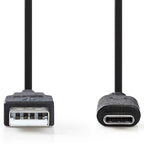 Nedis USB-A - USB C3.1 Gen2 cable 1.0m black