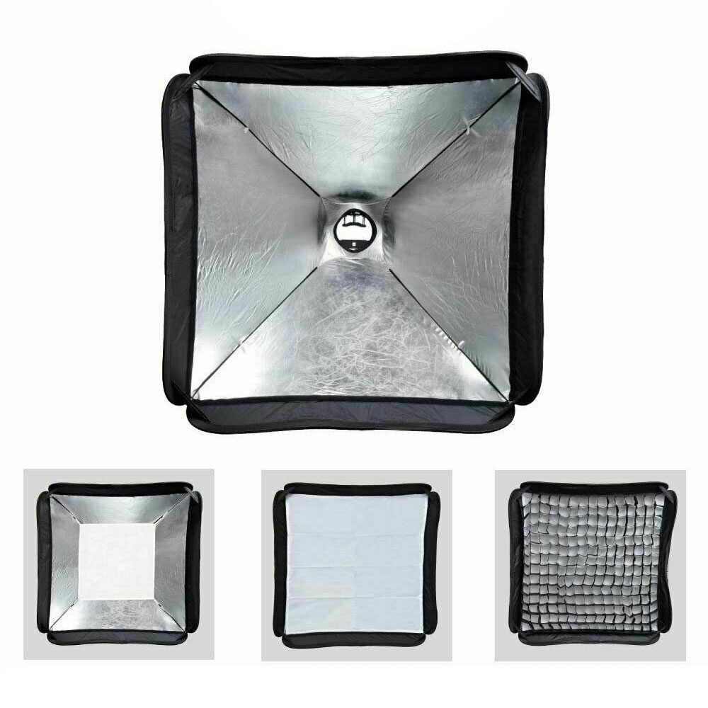 Godox S2 type Bracket Bowens + Softbox 60x60cm + Grid