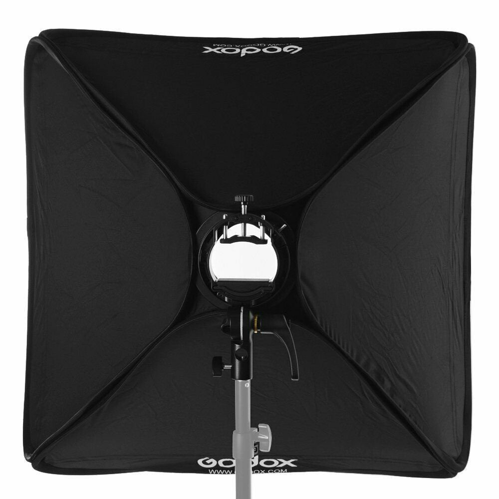 Godox S2 type Bracket Bowens + Softbox 60x60cm + Grid