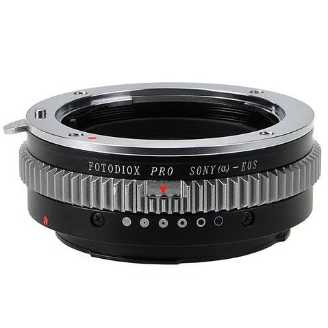 Fotodiox Pro Objektiv Mount Adapter - Sony Alpha A-Mount (und Minolta AF) DSLR-Objektiv auf Canon EOS (EF, EF-S) Mount SLR-Kameragehäuse, mit integriertem Blendeneinstellrad