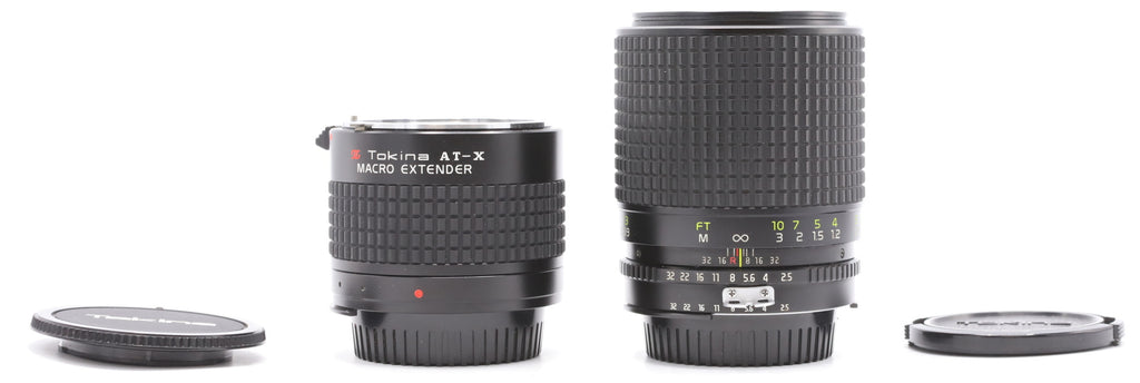 Tokina AT-X 90mm F/2.5 Macro + Macro Extender Nikon AI SN:8408712/8409505 occasion