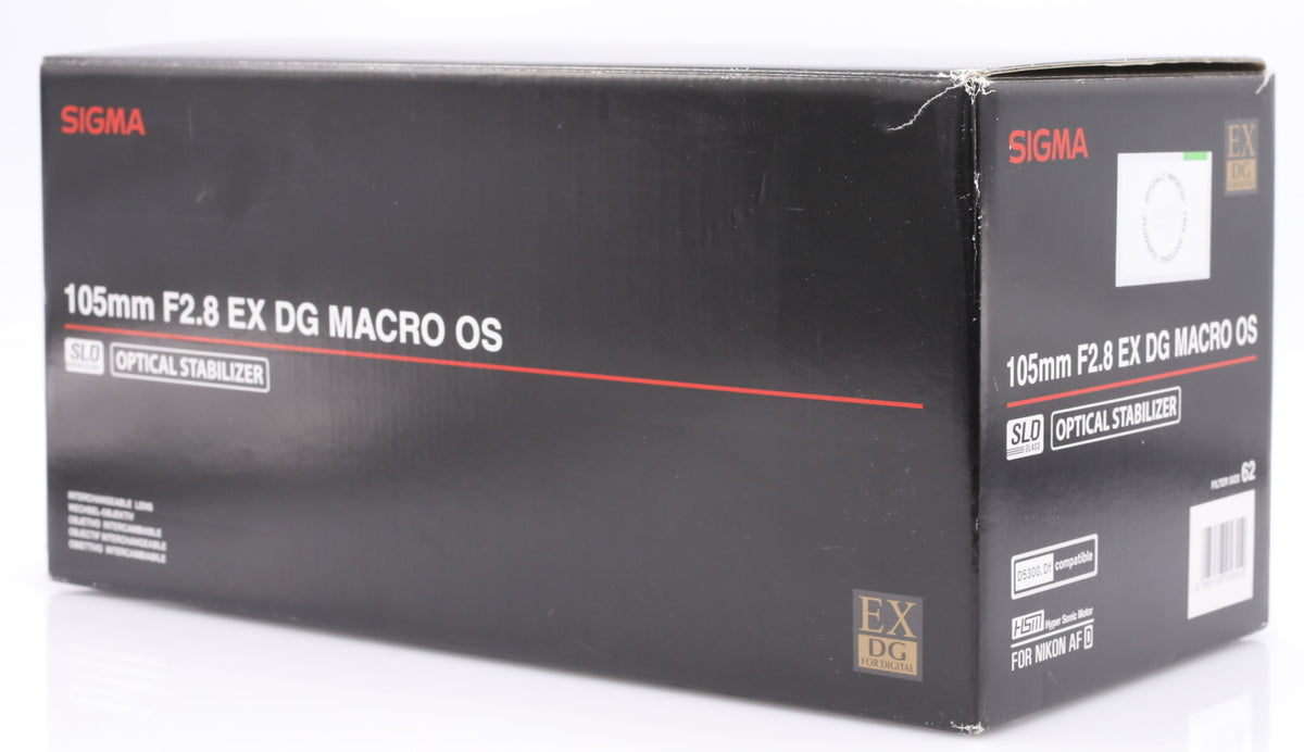 Sigma 105mm F/2.8 EX DG Macro OS HSM Nikon occasion
