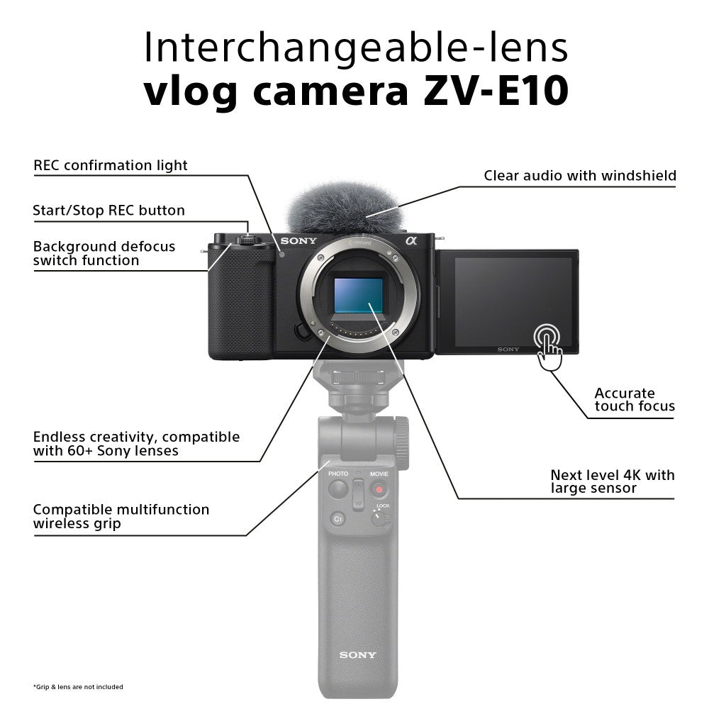 Sony Vlog-Kamera ZV-E10 Gehäuse