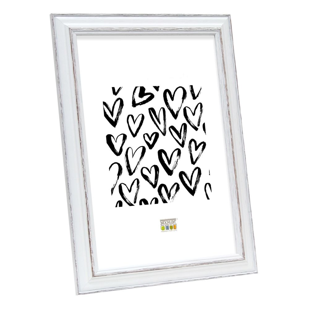 Deknudt Photo frame white with brown accent 20x30 S221H3