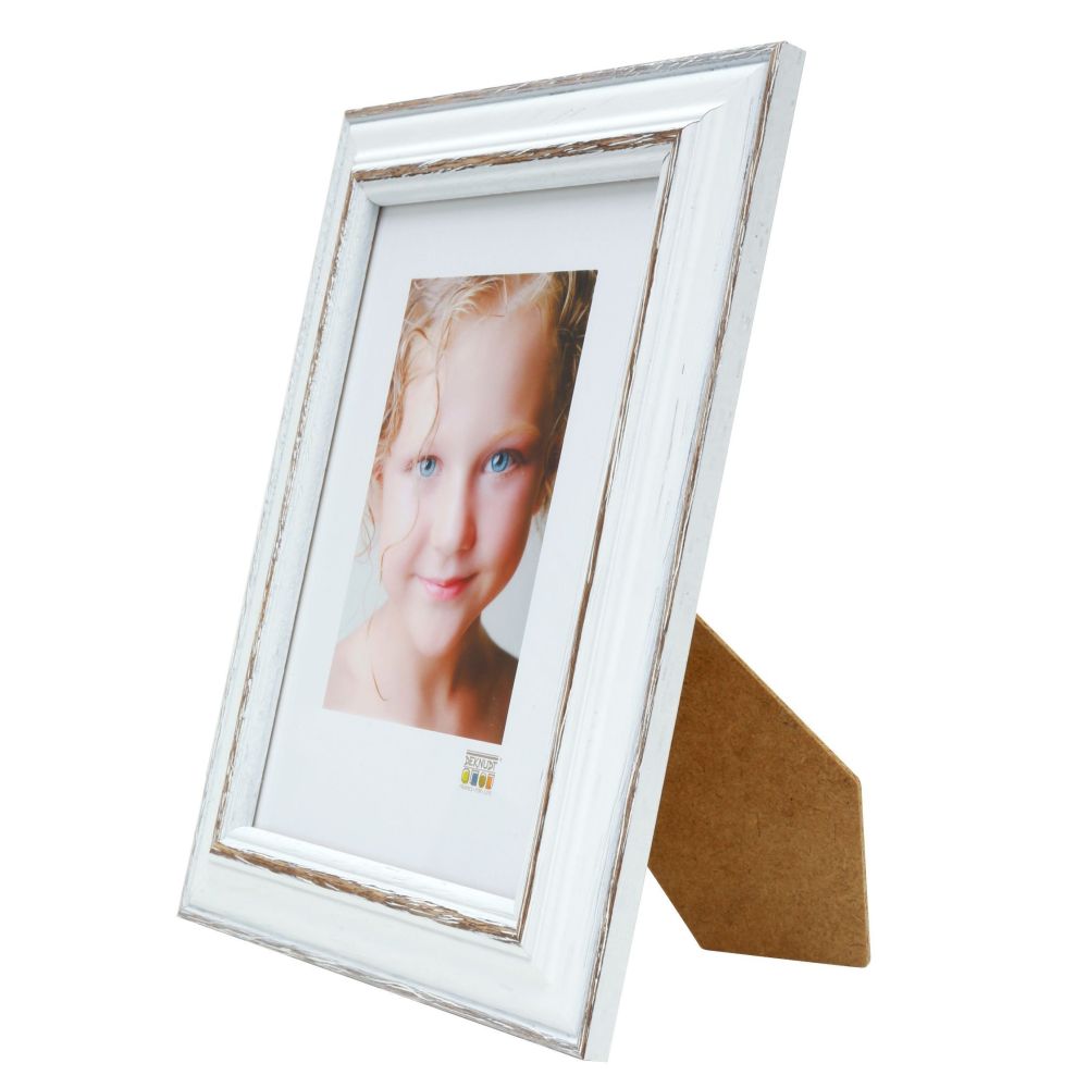 Deknudt Photo frame white with brown accent 20x30 S221H3