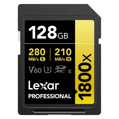 Lexar Professional SDXC 128 GB BL 1800, UHS-II V60 Gold