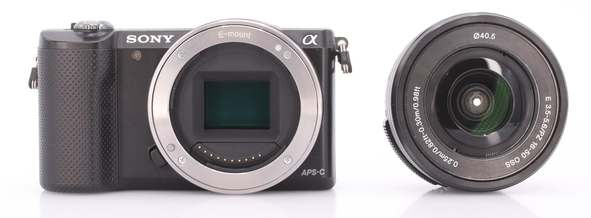 Sony A5000 body zwart + 16-50mm F/3.5-5.6 OSS zwart occasion