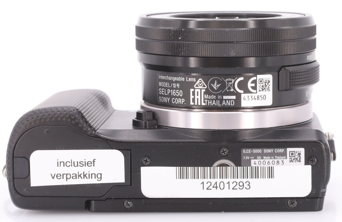 Sony A5000 body zwart + 16-50mm F/3.5-5.6 OSS zwart occasion