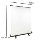 StudioKing Roll-Up Background Screen FB-150200FW 150x200 cm White