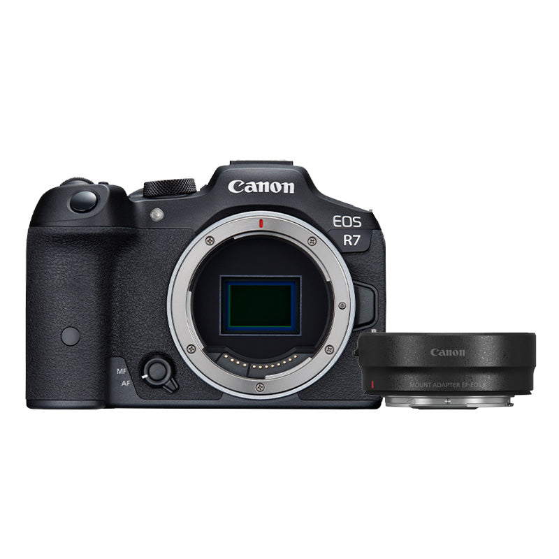 Canon EOS R7 Gehäuse + EF - RF Bajonett Adapter