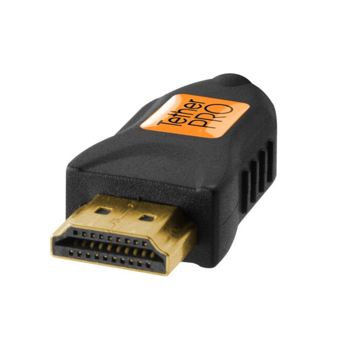 Tether Tools TetherPro HDMI-Micro-zu-HDMI-2.0-Kabel, 1 Fuß (0,3 m), Schwarz