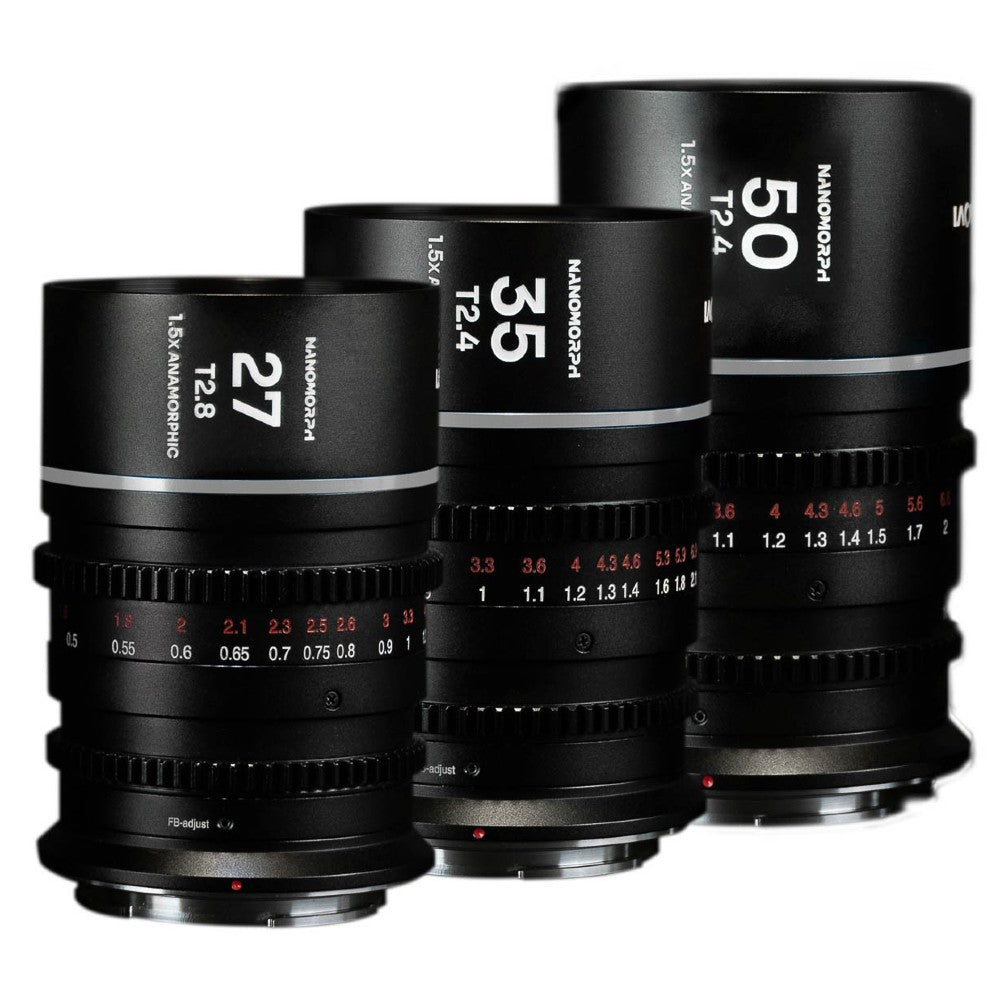 Laowa Nanomorph S35 Bundle (27,35,50mm) (Silber) (Cine) Sony E