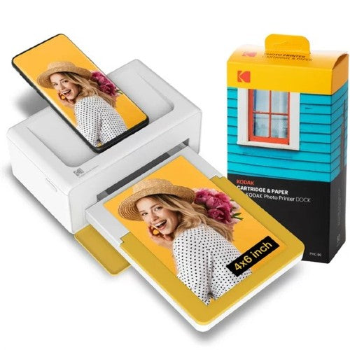 Kodak Dock Plus Instant Photo Printer white - 80 Sheets Bundle