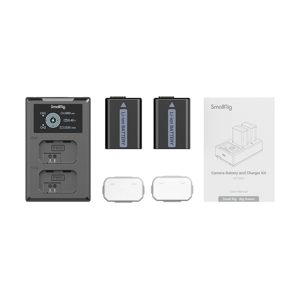 SmallRig NP-FW50 Kamera-Akku- und Ladegerät-Kit 3818