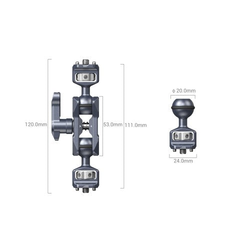 SmallRig Magic Arm mit Doppelkugelkopf (1/4"-20-Schrauben) 3873