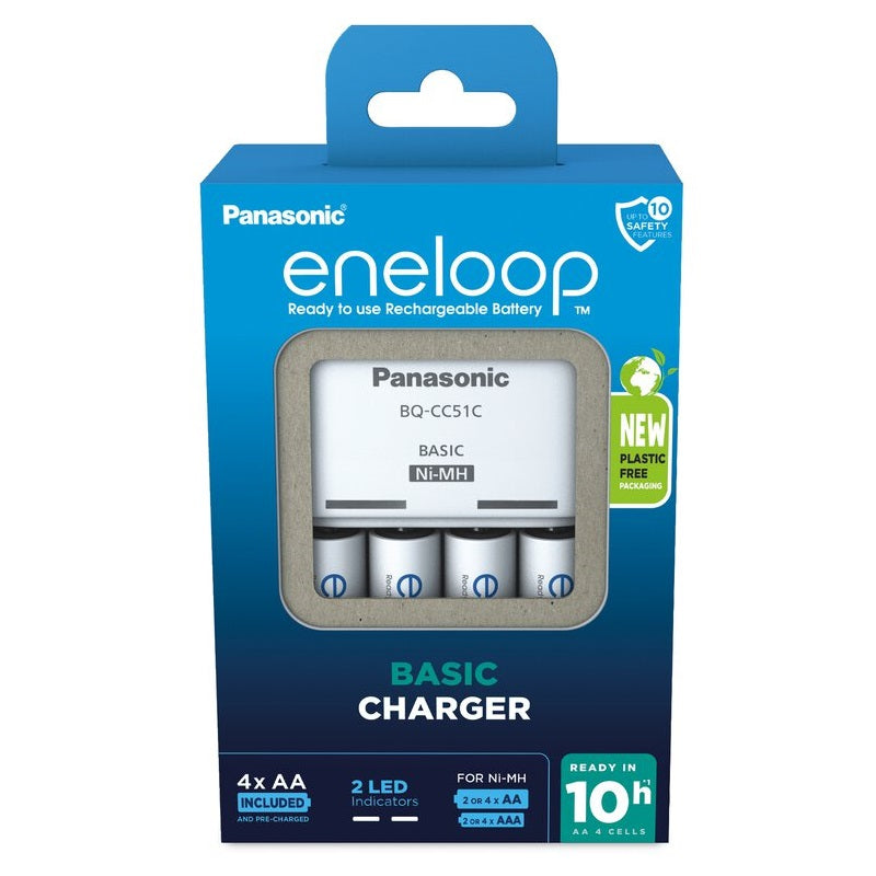 Panasonic Eneloop Ladegerät CC51 + 4x AA 2000mAh