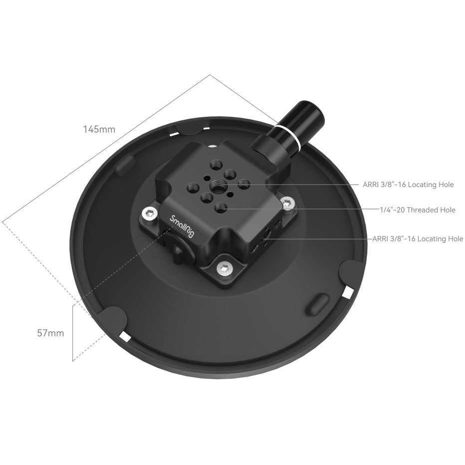 SmallRig 4114 6" Saugnapf-Kamerahalterung