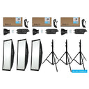 Nanlite FS300B LED triple kit (w/ light stand and softbox)