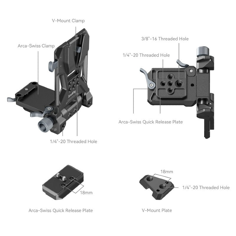 SmallRig Kompaktes V-Mount Akku-Montagesystem 4064