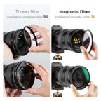 K&F Concept Magnetic 1/4 Black Mist Nano-X Filter incl Adapter Ring and Lens Cap 77mm
