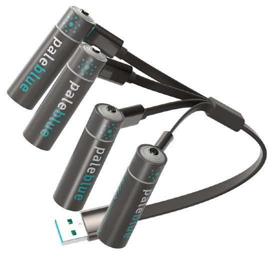Pale Blue 4x AAA Lithium 1,5V-Akku mit USB-C