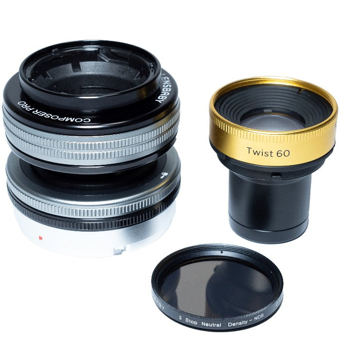 Lensbaby Composer Pro II w/ Twist 60 Optic + ND filter Sony E