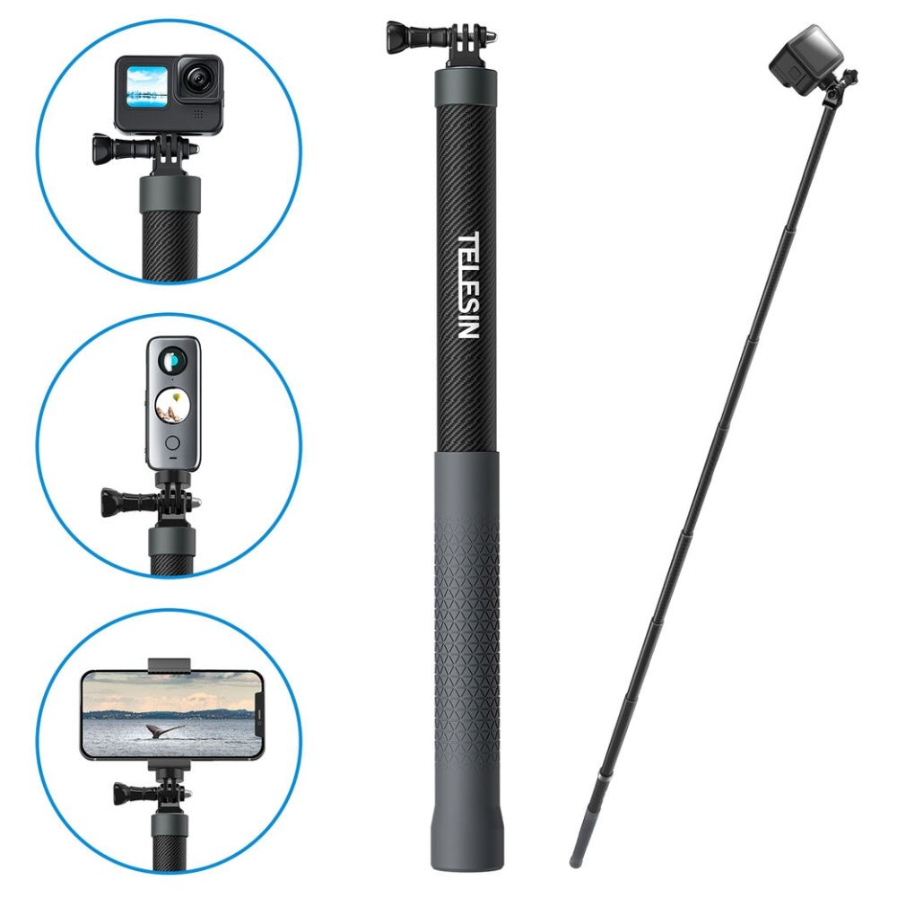 Telesin Premium Selfie-Stick Carbon (300 cm)