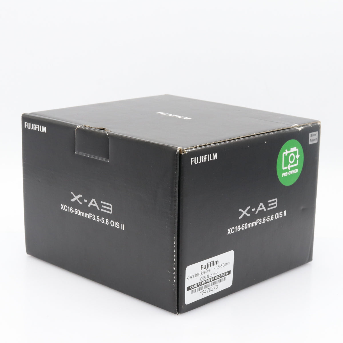 Fujifilm X-A3 black/silver + 16-50mm OIS II zilver occasion